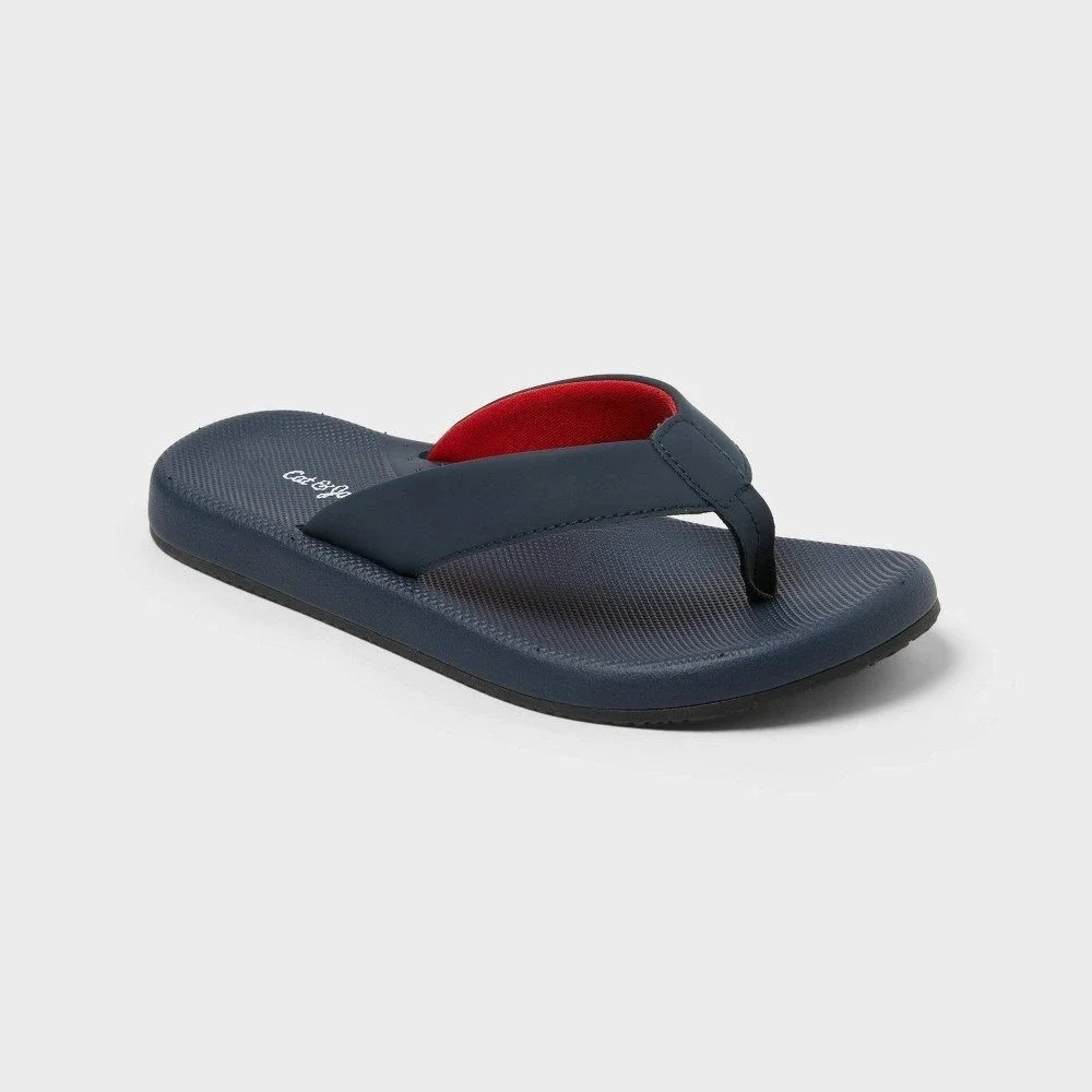 Little Boys' Espen EVA Flip Flops Cat & Jack Navy Blue Size 13/1 New With Tags
